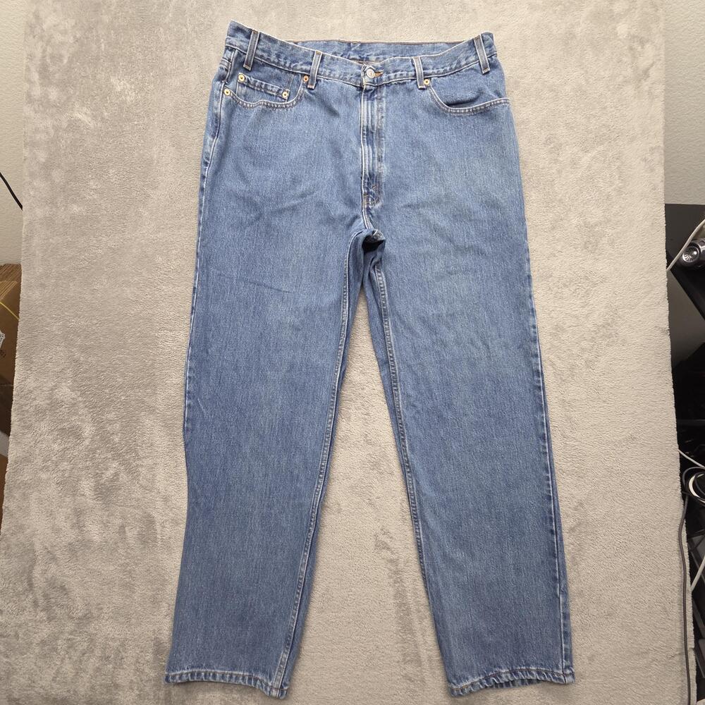 Levis 550 Jeans Mens Measured 38x31 Blue Denim Relaxed Tapered Medium Wash